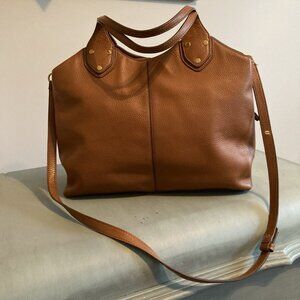 Banana Republic LARGE Bag Gold HardwareBrown Pebbled Leather Tote W/ Laptop Slv